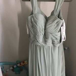 Bill Levkof Beidesmaid Dress in Pistachio